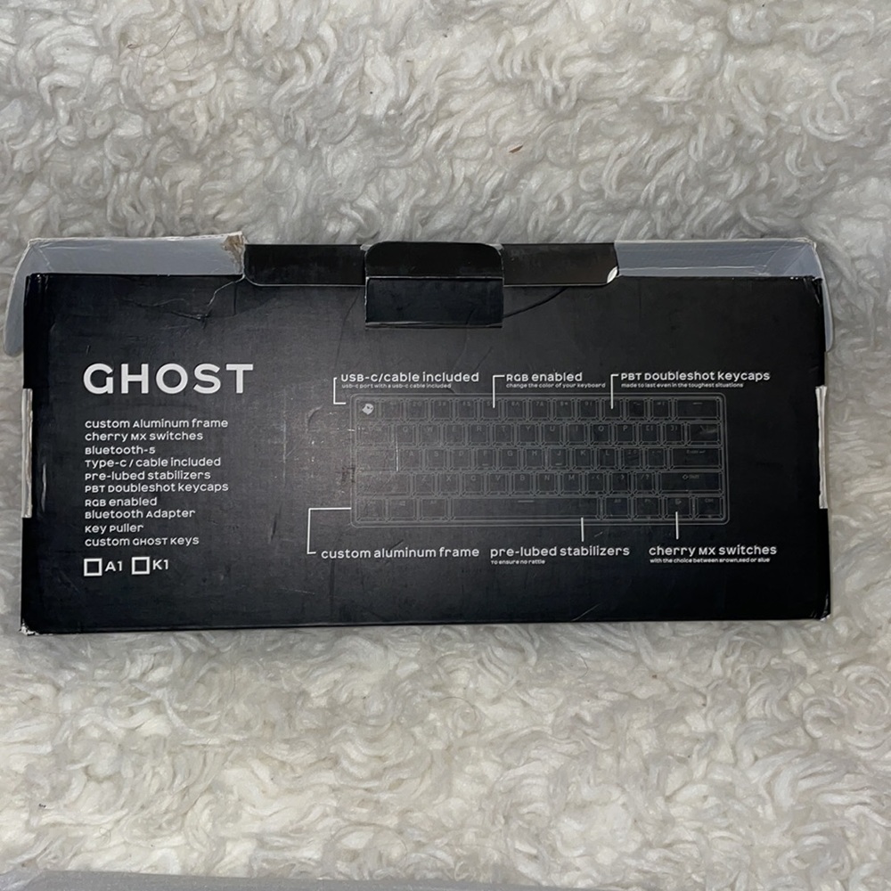 NIB Ghost K1 Wireless LED Keyboard For Gaming - Picture 6 of 9